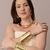 Choker Aro Largo Martelado Banhado no Ouro - CK878 - loja online