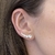 Brinco Ear Cuff Cinco Zircônias Banhado No Ouro/Ródio - BR2649 na internet