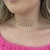 Imagem do Choker Lacraia 4mm Banho De Ouro/ Ródio - CK702/CK597