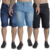 Bermuda Jeans masculina lavadas Kit com 3 Vira Lata wear Originais