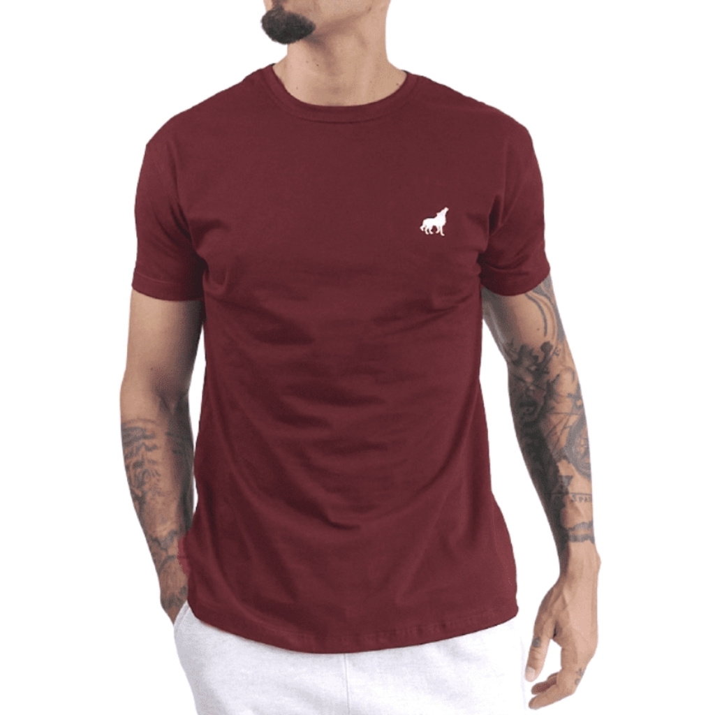 Camiseta B sica Vinho Vira Lata Wear