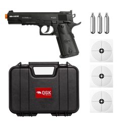 PISTOLA AIRGUN COLT 1911 NBB 4,5MM QGK +CASE RÍGIDO+CO2+ALVO