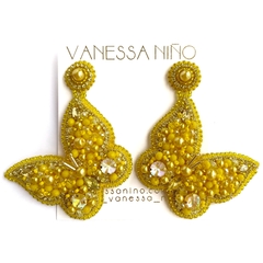 Aretes Mariposa Amarillo