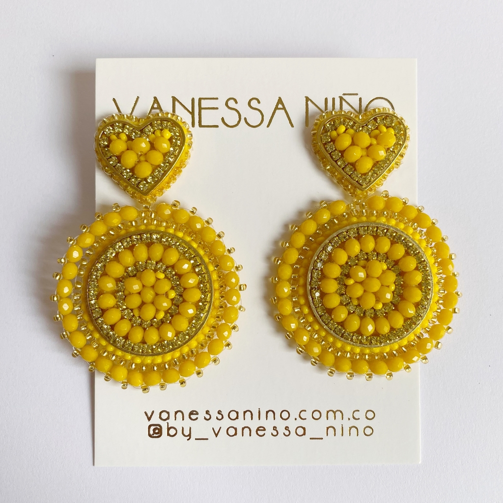 Aretes Marisela Amarillo - Buy in Vanessa Niño