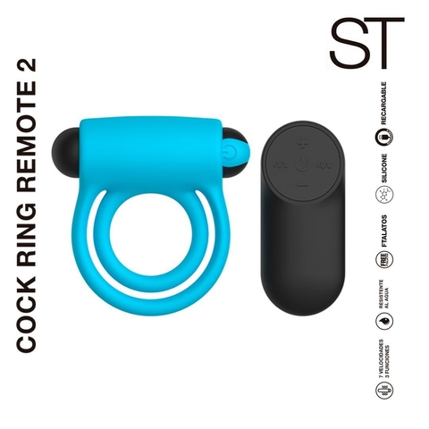 Anillo Vibrador Cock Ring Remote 2 Recargable