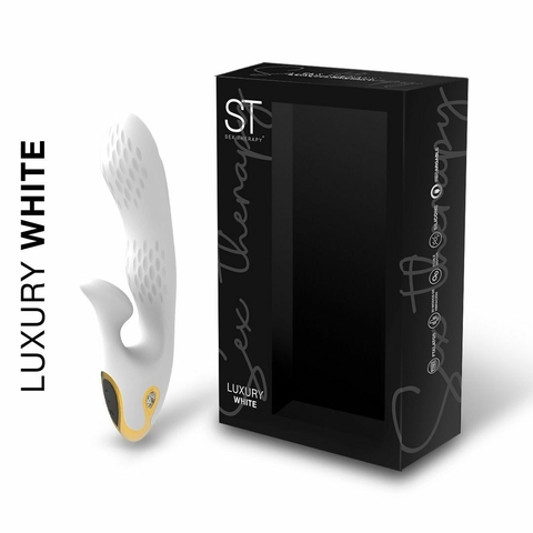 Estimulador Luxury White Recargable -Doble estimulacion