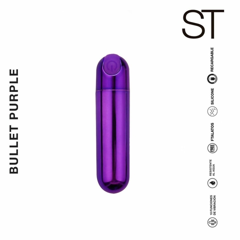 Bala Vibradora Bullet Purple Recargable