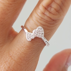 ANILLO DOBLE CORAZON MICROPAVE