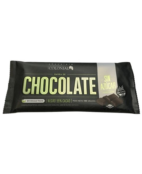 Colonial Chocolate 55% Cacao Sin Azúcar 100gr