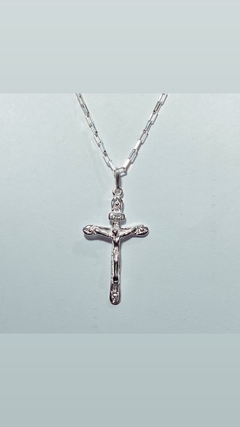 CONJUNTO CRUCIFIXO MEDIO - I C Pratas Joalherias