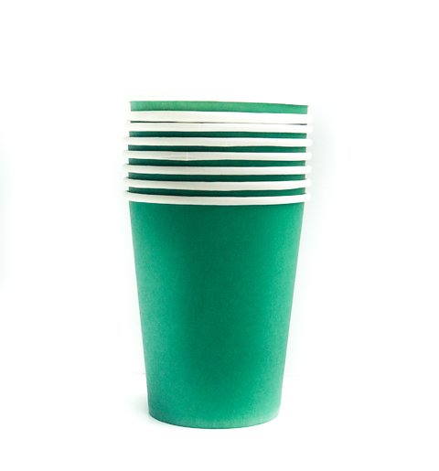 vaso liso verde oscuro x6