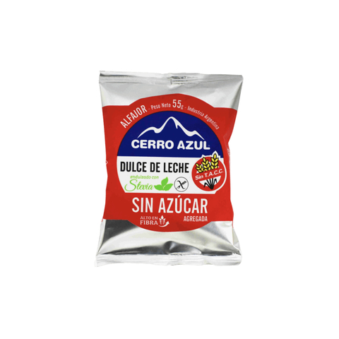 Alfajor de dulce de leche sin azúcar x 55gr CERRO AZUL