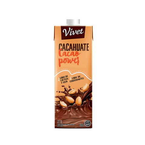 Leche de cacahuate cacao power x 1L VIVET