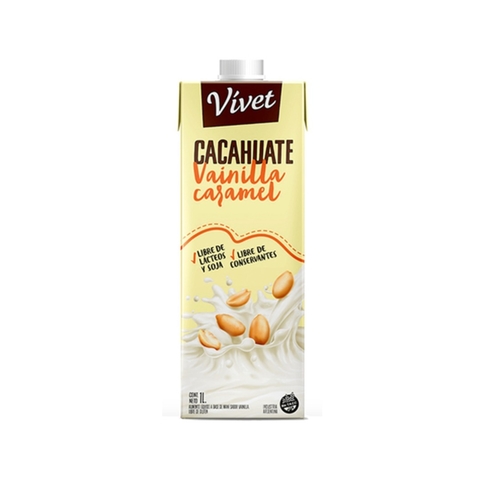 Leche de cacahuate vainilla caramel x 1L VIVET