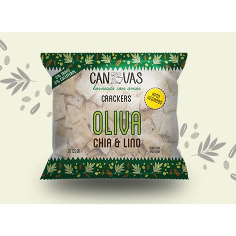 Crackers con aceite de oliva, chía y lino x 150gr CANVAS