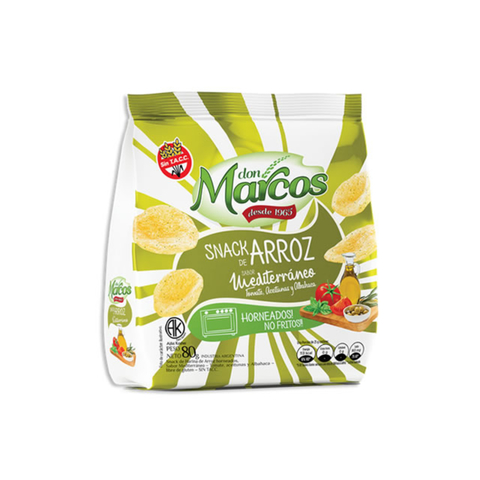 Snack de arroz sabor mediterráneo x 80gr DON MARCOS