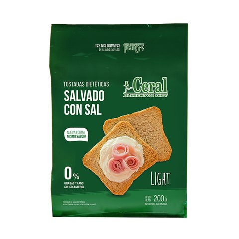 Tostadas dietéticas con salvado con sal CERAL