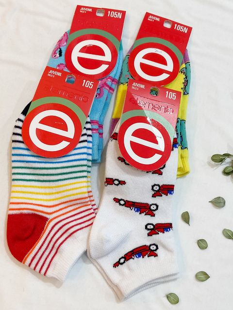 Art. 105 SOQUETE ALGODON CHICOS Talle 4 - 5 ELEMENTO