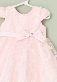 Vestido Infantil Tule Bordado Laço Petit Cherie - comprar online
