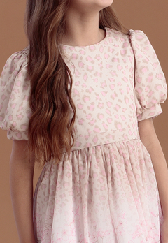 Vestido Infantil Onça Rosa Petit Cherie - comprar online