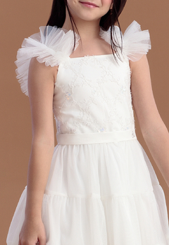 Vestido Infantil Branco Laço Bordado Petit Cherie na internet