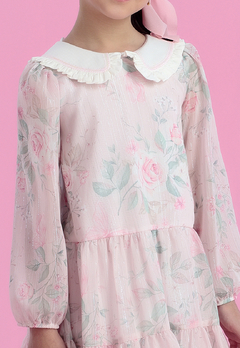 Vestido Infantil Rosa Mix Textura Petit Cherie - Vim Vi Venci Moda Infantil e Teen