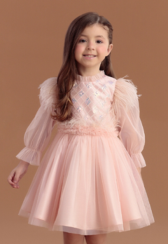 Vestido Infantil Rosa Regata Babados Petit Cherie na internet
