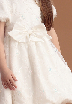 Vestido Infantil Branco Tule Babado Petit Cherie - comprar online