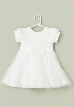 Vestido Infantil Branco Laço Petit Cherie