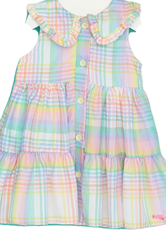 Vestido Xadrez Colorido Gola Infantil Mon Sucrê - comprar online