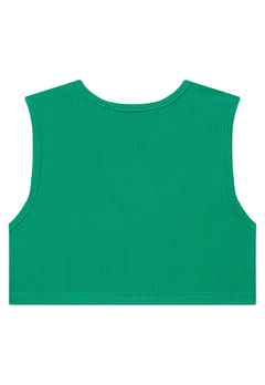 Cropped Verde Canelado Infantil Lilimoon - comprar online
