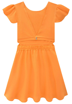 Vestido Laranja Malha Infantil Lilimoon - comprar online
