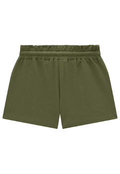 Shorts Canelado Verde Malha Infantil Lilimoon - comprar online