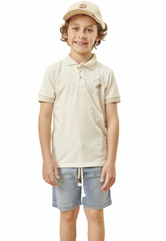 Conjunto Bermuda Jeans Polo Infantil Lucboo - comprar online