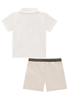 Conjunto Camisa Bermuda Linho Infantil Lucboo - comprar online