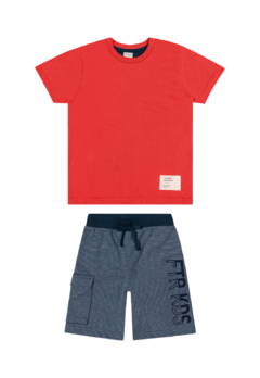 Conjunto Infantil Camiseta Vermelho Colorittá - comprar online