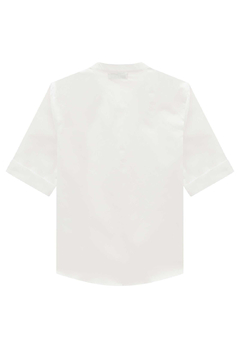 Camisa Viscose Branca Infantil Johnny Fox - Vim Vi Venci Moda Infantil e Teen