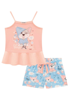 Conjunto de Pijama Blusa Meia Malha Fresh Kukiê - comprar online