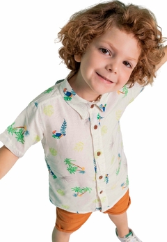 Conjunto Camisa Coqueiros Bermuda Infantil Vigat