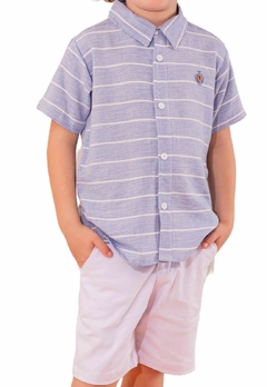 Conjunto Camisa Listras Bermuda Infantil Vigat - comprar online