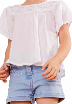 Conjunto Blusa Branca Shorts Infantil Vigat - comprar online