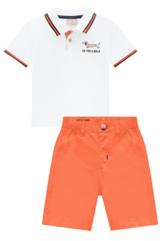 Conjunto Infantil Masculino Camisa Polo + Bermuda Milon na internet