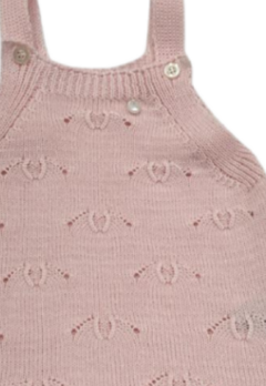 Jardineira Curta Tricot Bella Rosa Beth Bebê - comprar online