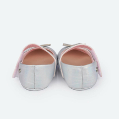 Sapato de Bebê Pampili Nina Borboleta Glitter e Strass Prata na internet