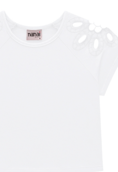 Cropped Branco Infantil Nanai - comprar online