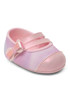 Sapato infantil Pimpolho rosa com laço