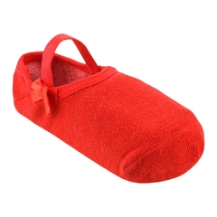Sapato Meia Infantil Algodão Vermelho