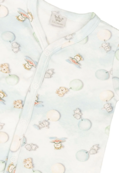 Macacão Longo Bebê Estampado Azul BB2 - comprar online