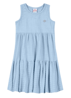 Vestido infantil menina em cotton quadriculado Brandili