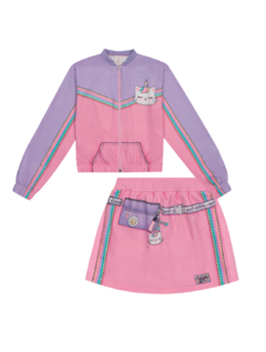 Conjunto Infantil Shorts Saia Rosa Abrange - comprar online